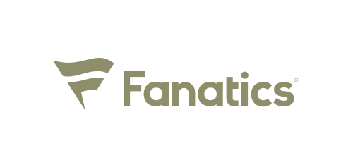 Fanatics logo in tan