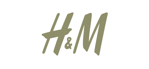 H&M logo in tan