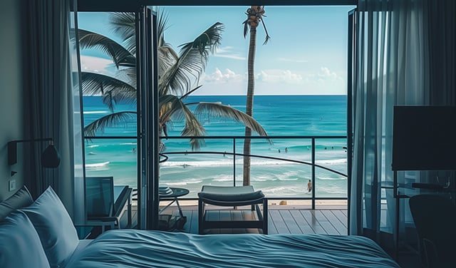 Hotel Room with Beach View