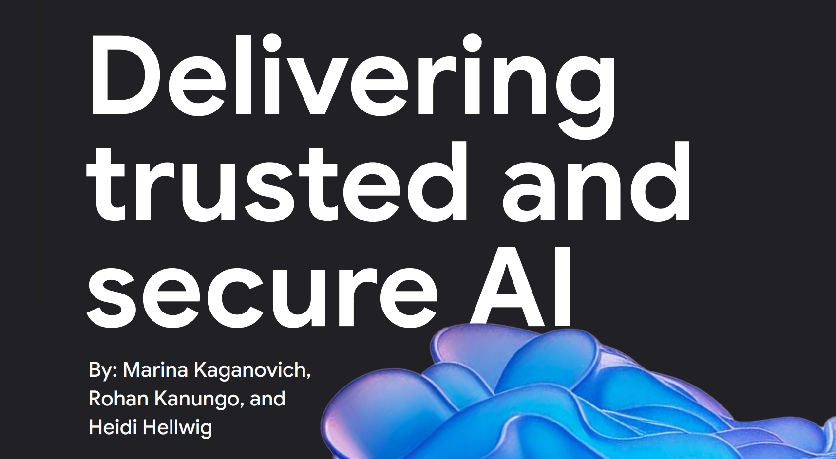 Delivering trusted AI