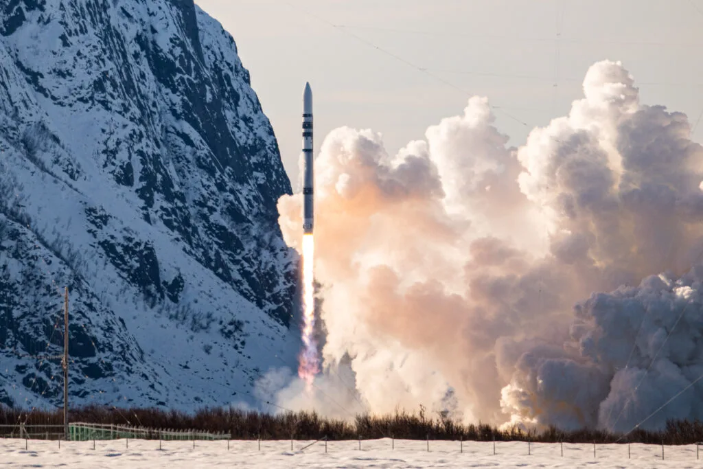 Spectrum Lift off from Andøya Spaceport. Credits: IsarAerospace, Brady Kenniston, NASASpaceflight.com